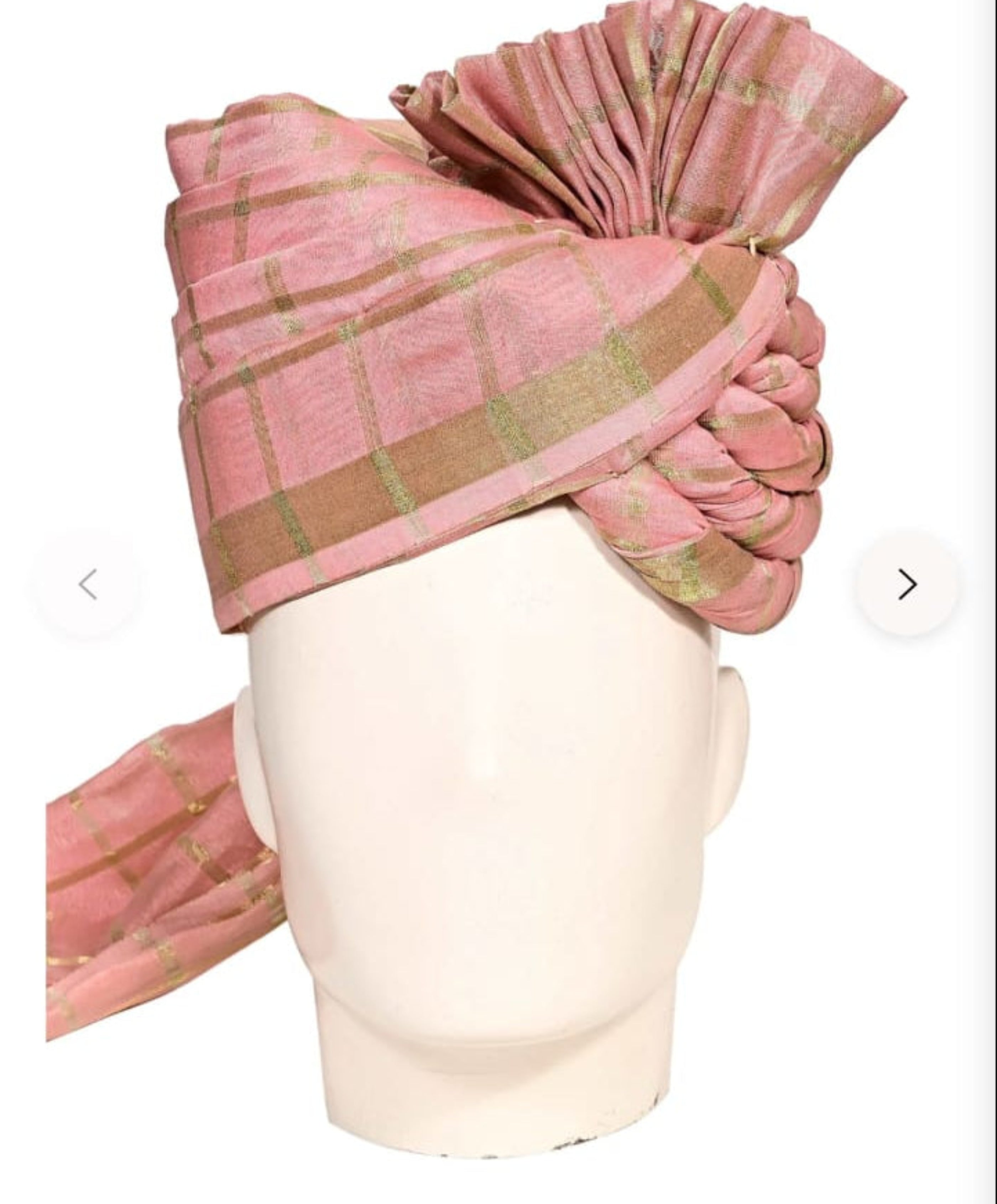 Traditional Chaderi Silk Lining Turban /Safa/Pheta cloth (7.50 meter) For Men For Wedding/marriage And Traditional Function