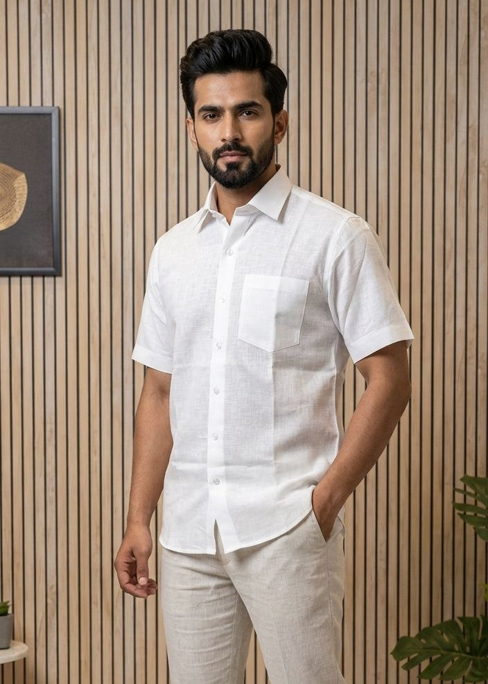 Linen shirts for men |  summer wedding dailywear shirts for men | office wear shirts | Half-Sleeve shirt for men