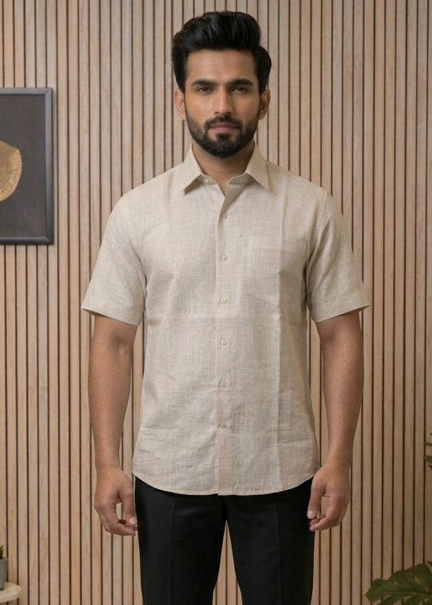 Linen shirts for men |  summer wedding dailywear shirts for men | office wear shirts | Half-Sleeve shirt for men