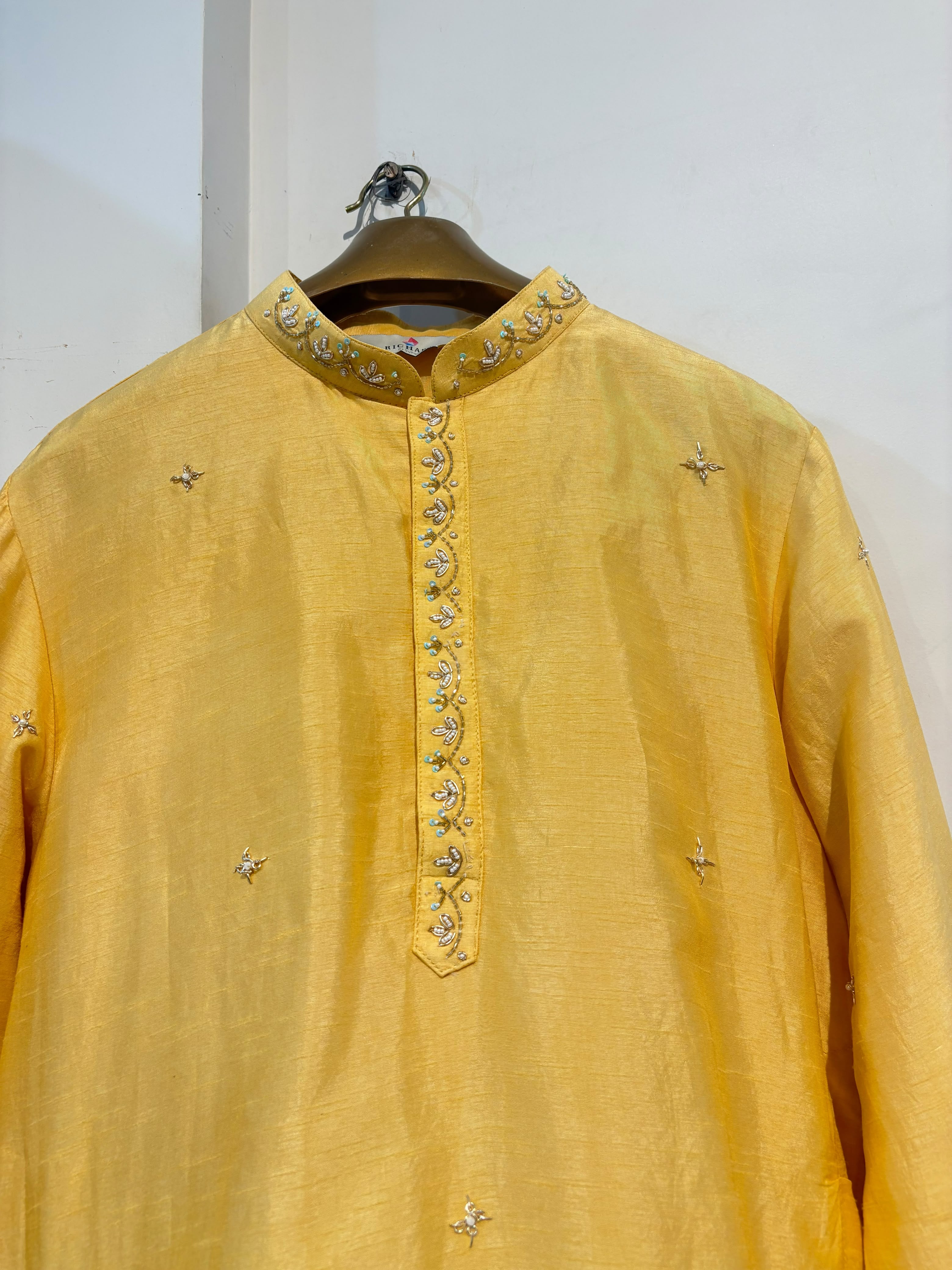 Handwork Mens Kurta & Pants Set | Festive Outfit for men | Groom or Groomsmen outfit