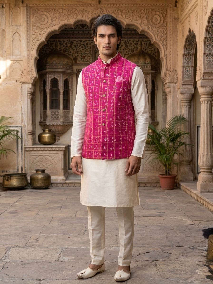 Silk Fabric Nehru Jacket For Men | Modi Jacket | Indian wedding wear outfits | waistcoat | kurta jacket