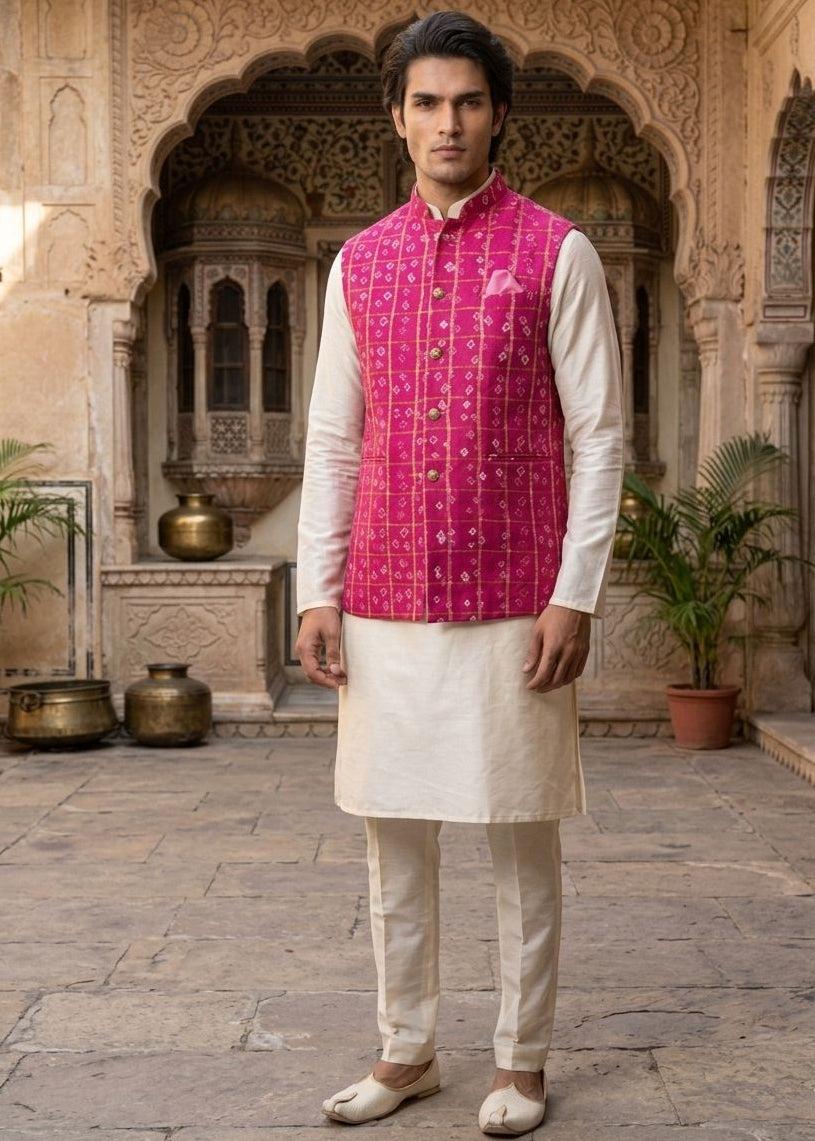 Silk Fabric Nehru Jacket For Men | Modi Jacket | Indian wedding wear outfits | waistcoat | kurta jacket