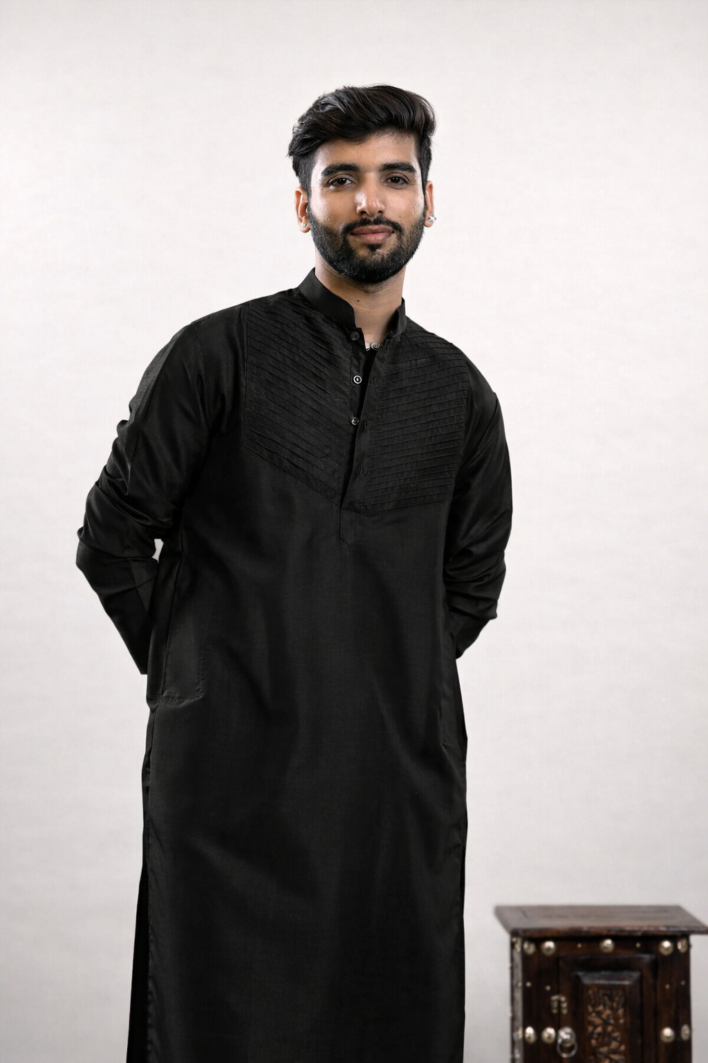 Men's Silk handwork Kurta & pants Set | groom or groomsmen wear | festive kurta