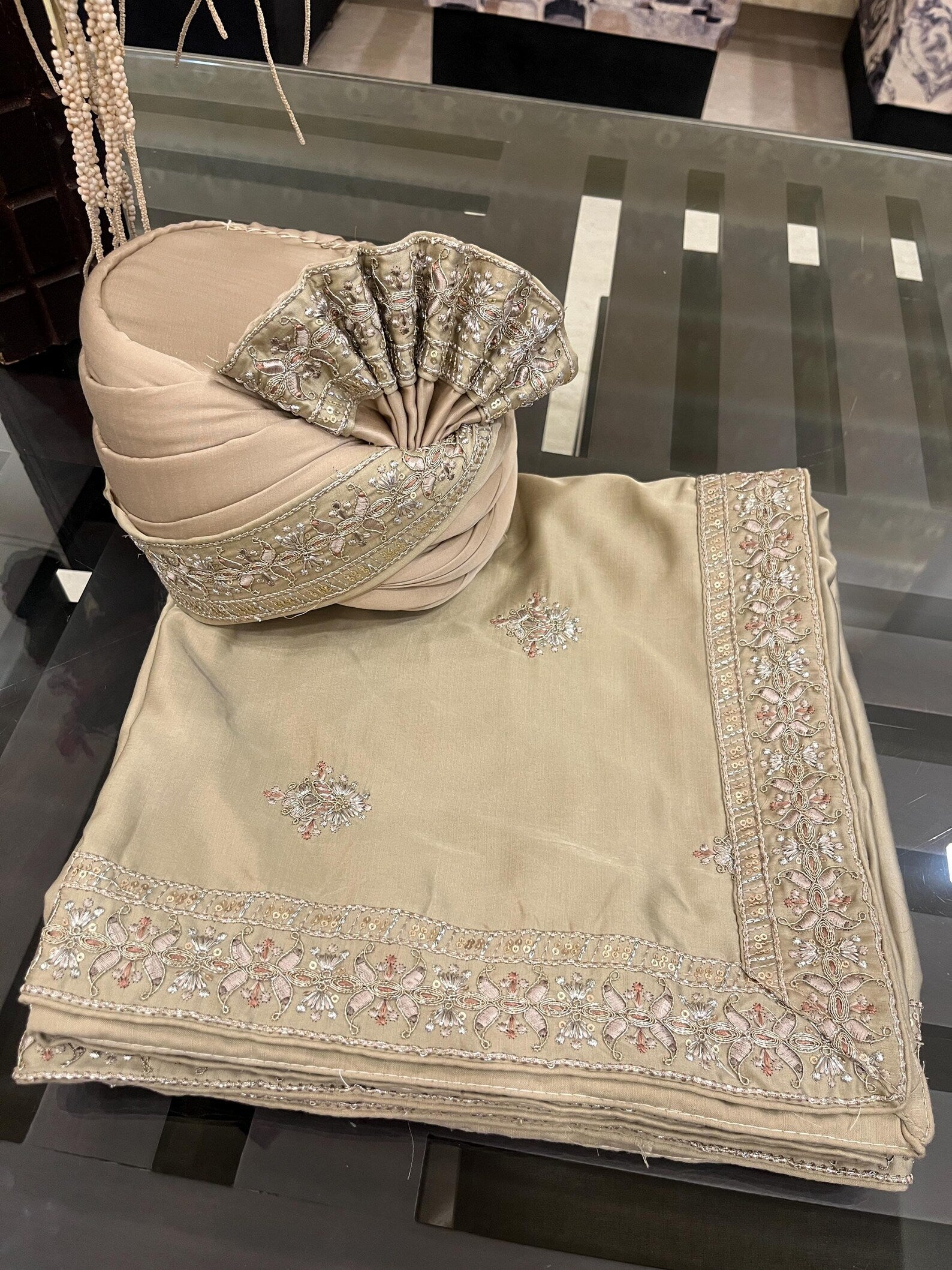 Traditional Turban /Safa/Pheta with stole set For Men For Wedding/marriage And Traditional Function