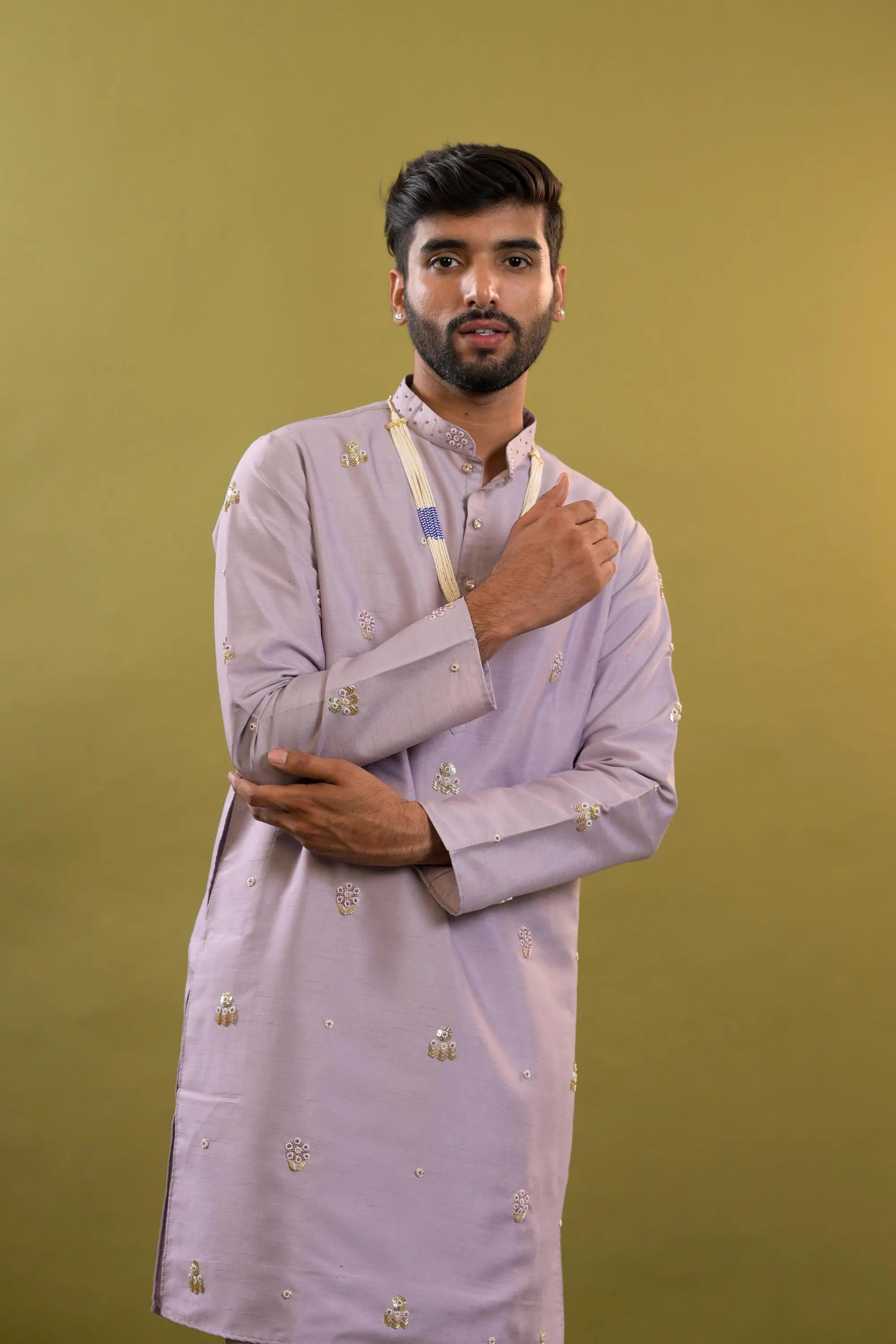 Handwork Thread Mens Kurta & Pants Set | Festive Outfit for men | Groom or Groomsmen outfit