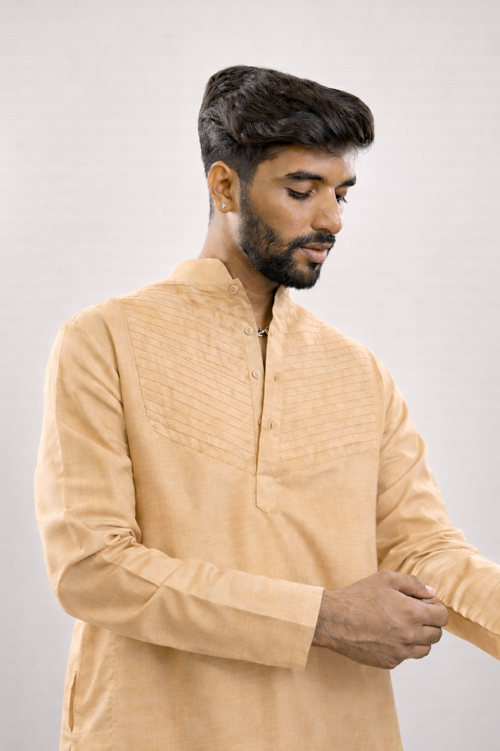 Men's Silk handwork Kurta & pants Set | groom or groomsmen wear | festive kurta