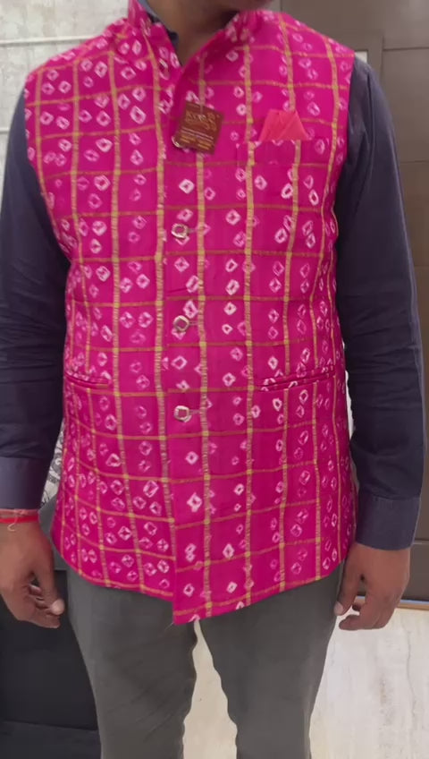 Silk Fabric Nehru Jacket For Men | Modi Jacket | Indian wedding wear outfits | waistcoat | kurta jacket