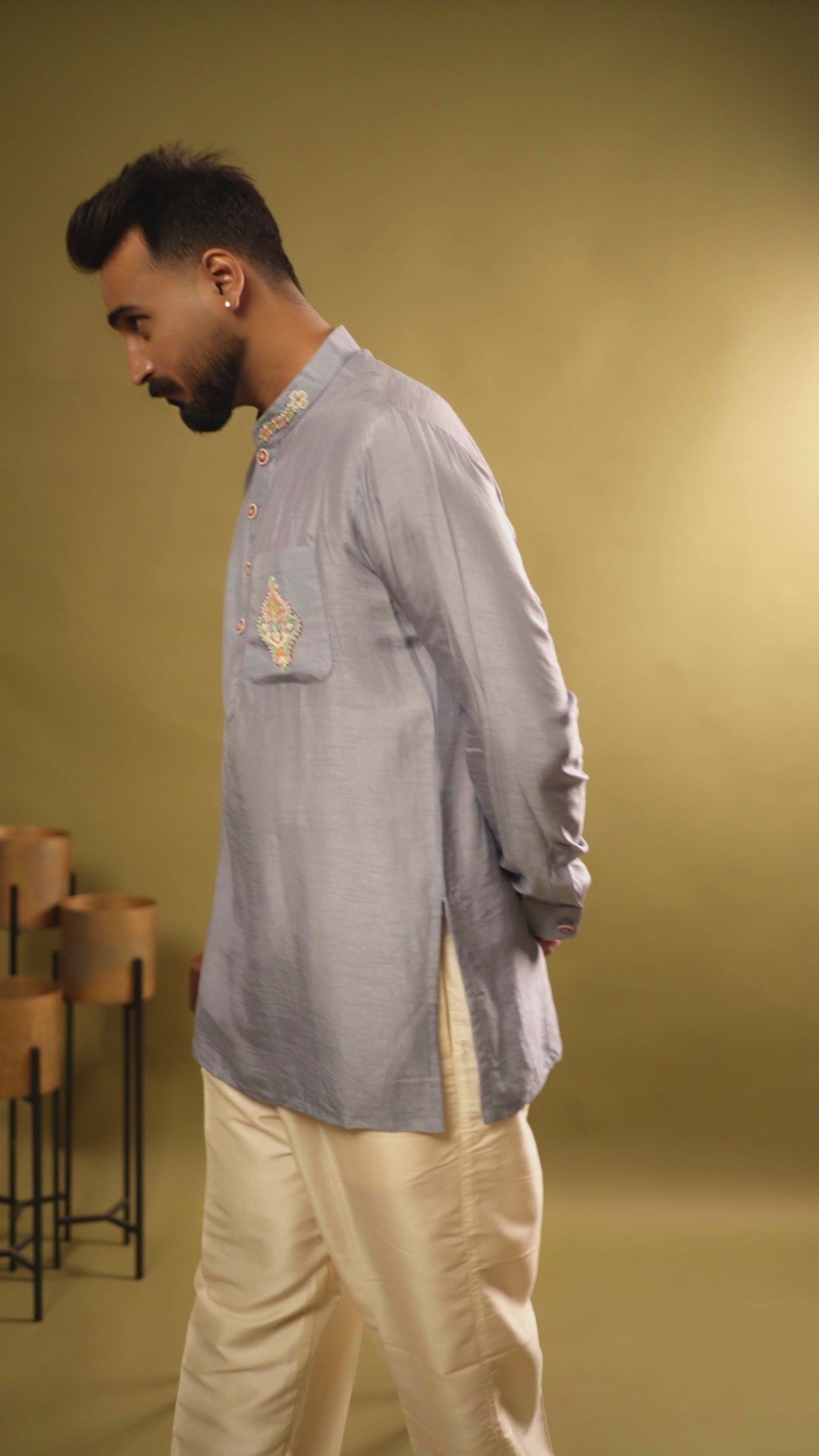Handwork Thread Mens Kurta & Pants Set | Festive Outfit for men | Groom or Groomsmen outfit