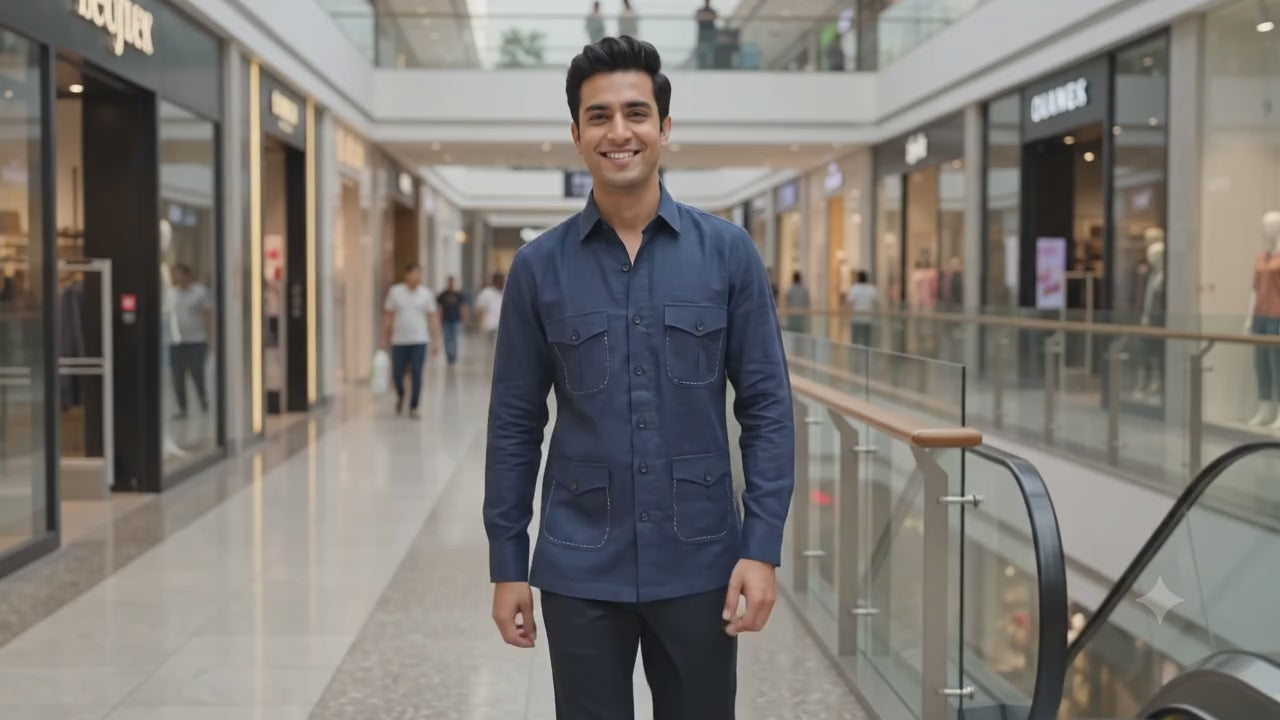 Linen Safari shirts for men |  summer wedding outfit for men | resort wear | beach wear | beach wedding outfit