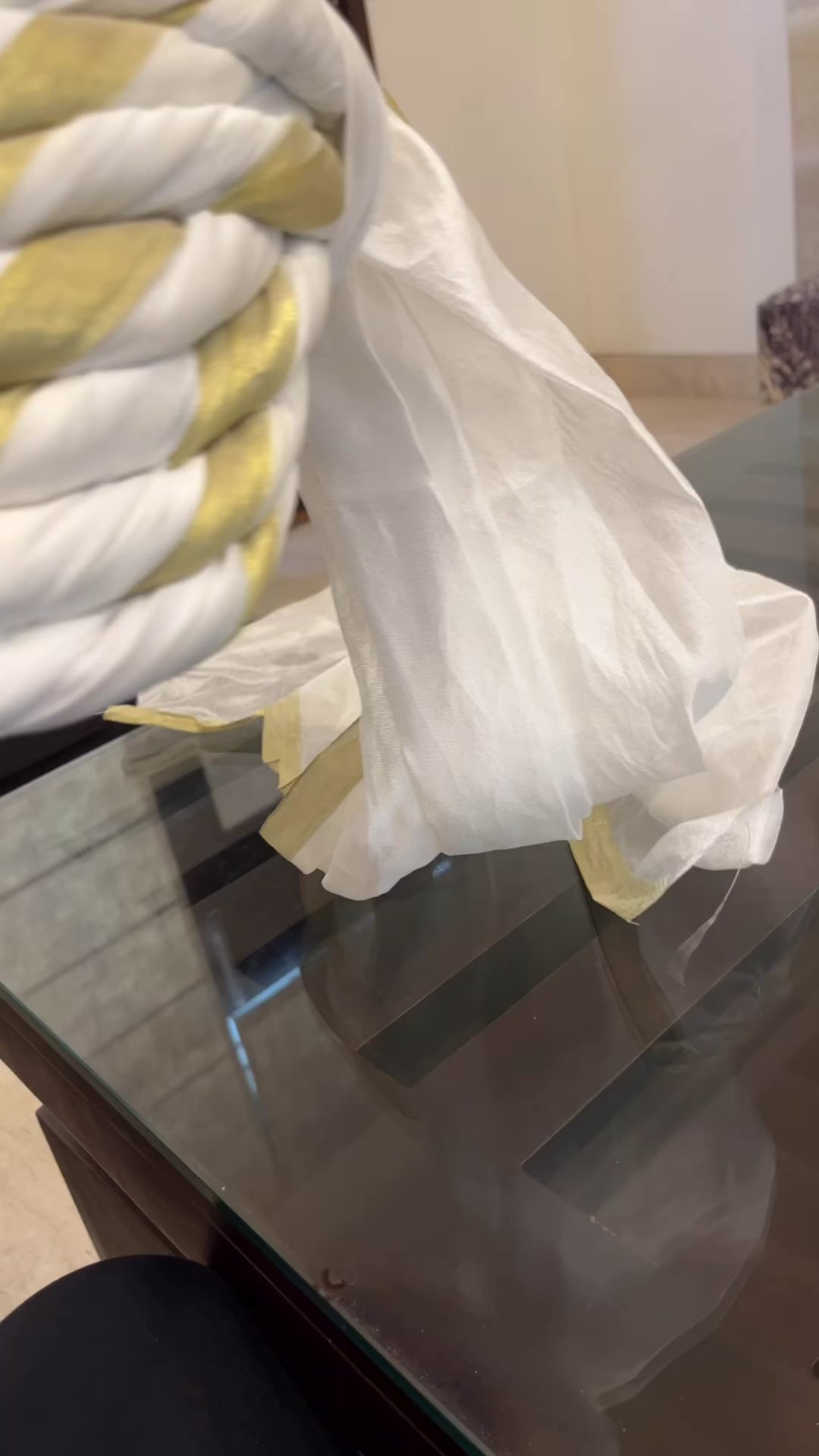 White Traditional Readywear Chanderi  Silk  Lining   Pheta (Turban Safa) For Men For Wedding/marriage And Traditional Function
