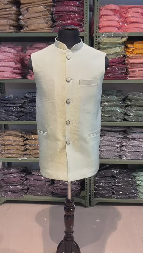 Silk Fabric Nehru Jacket For Men | Modi Jacket | Indian wedding wear outfits | waistcoat | kurta jacket