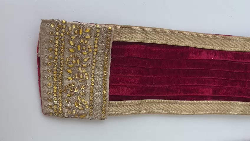 Red Golden Handwork Stole
