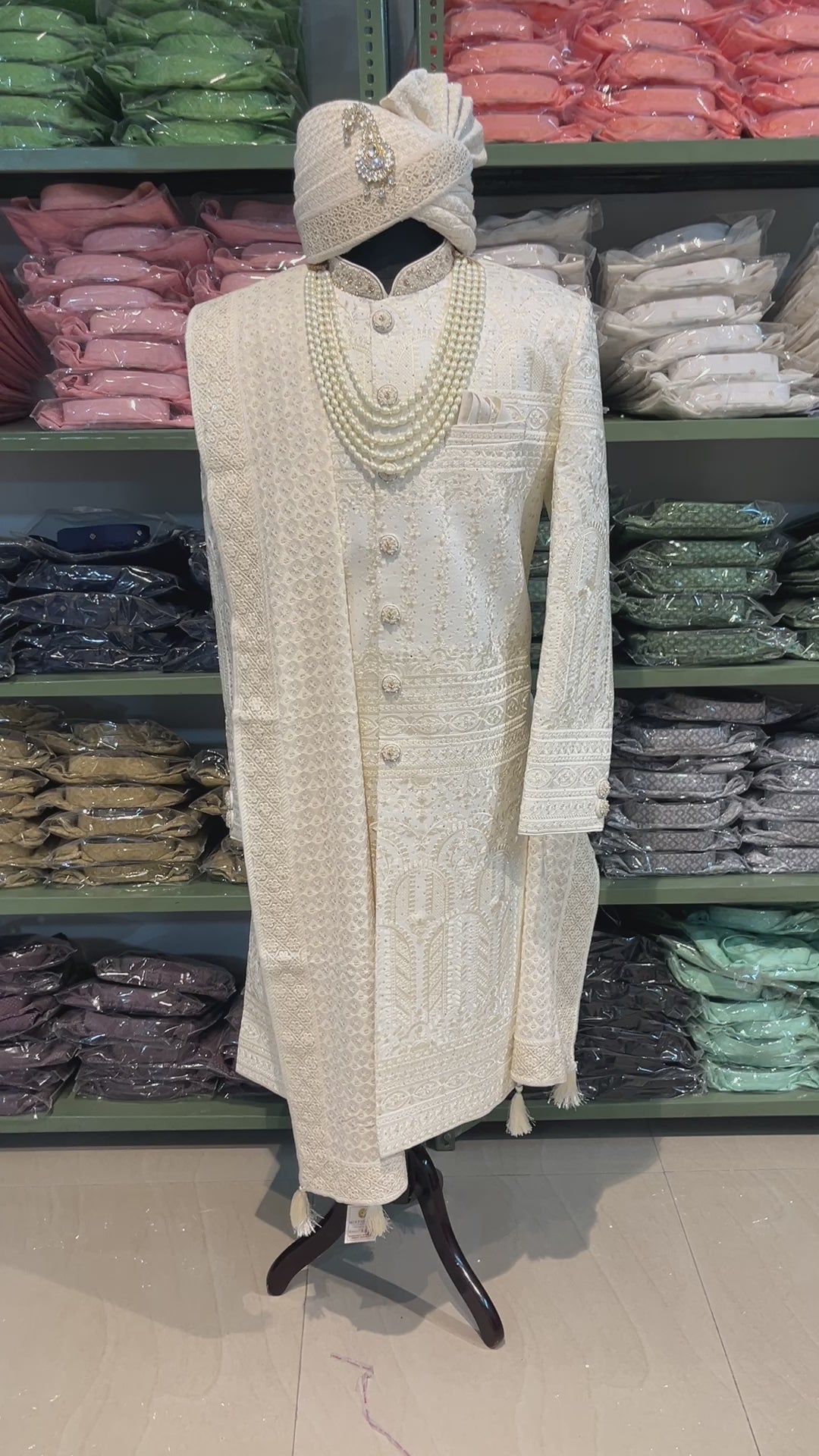 Hand Embroidery Sherwani Full Set For Men | Groom Wedding Outfit