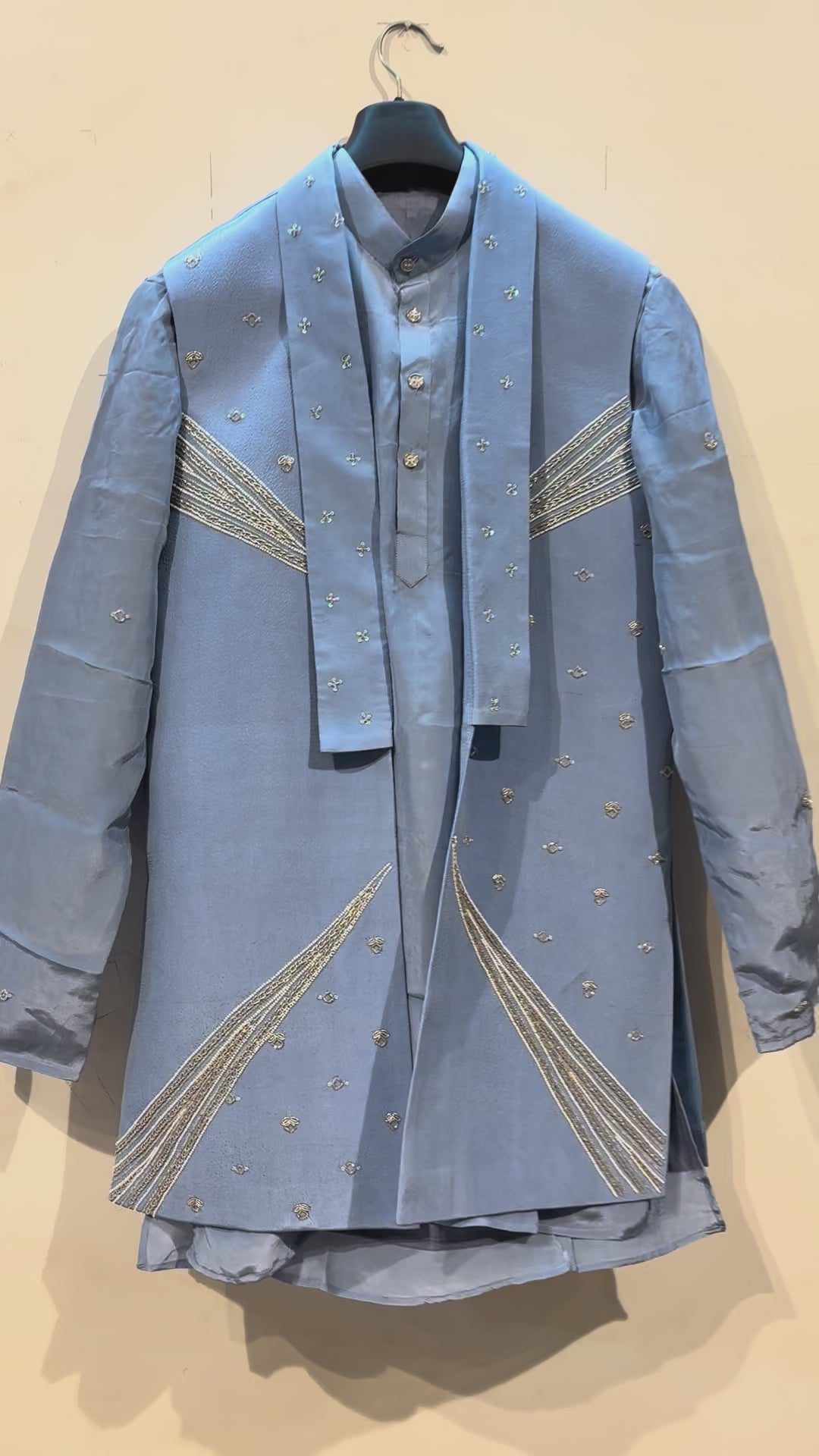 Handwork Nehru Jacket with kurta pyjama set For Men | Modi Jacket 3 piece set | Indian wedding wear outfits | waistcoat | kurta pant with jacket