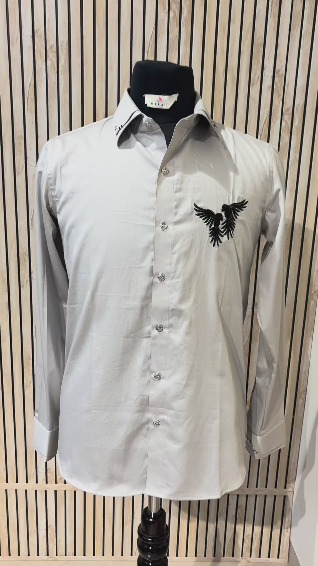 Handwork Shirt for Men | Giza Cotton | Slim Fit | Party, Sangeet, Cocktail & Wedding Guest Wear | RichArt by Suhani