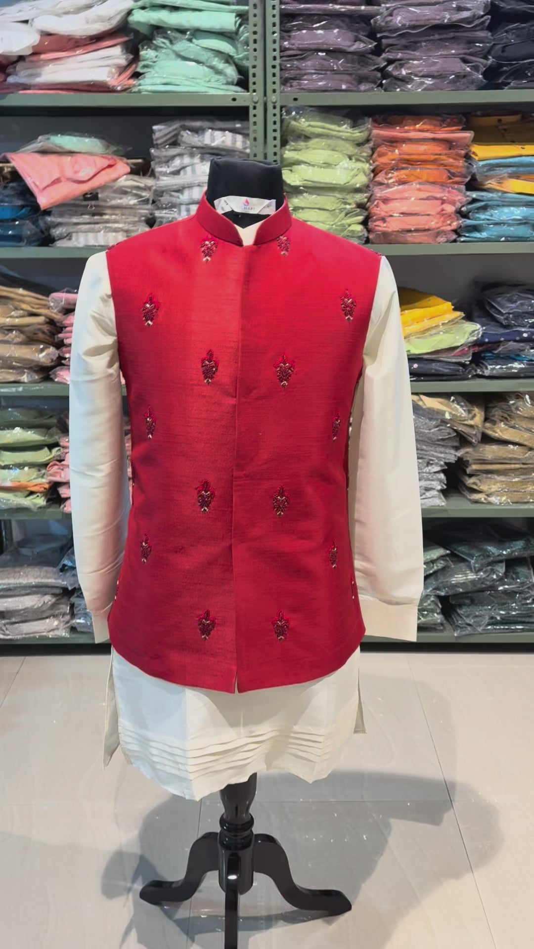 Handwork Nehru Jacket with kurta pyjama set For Men | Modi Jacket 3 piece set | Indian wedding wear outfits | waistcoat | kurta pant with jacket