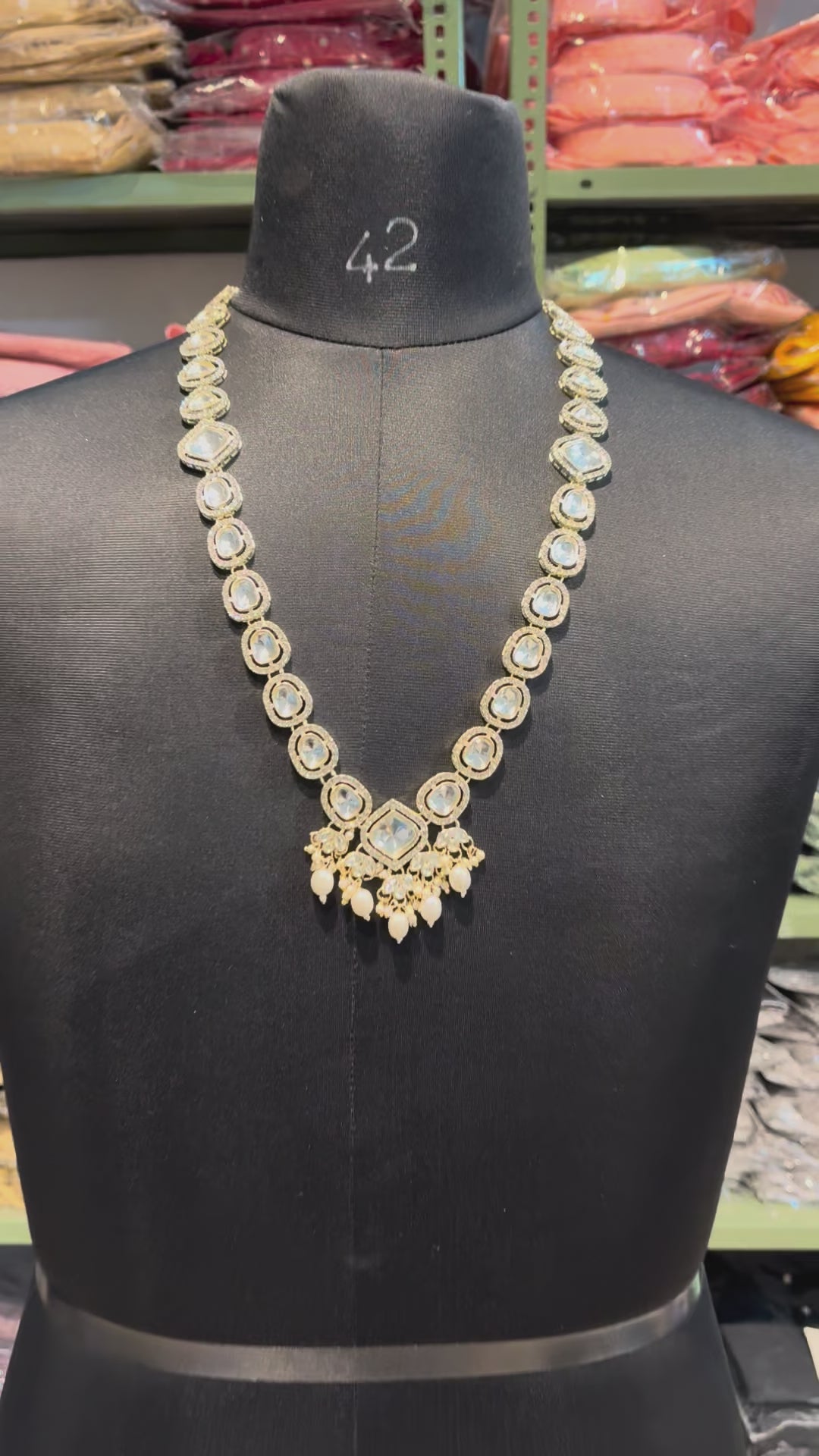 Men's stone Long Mala For Men Wedding Traditional | Groom/ Dulha Necklace For Sherwani