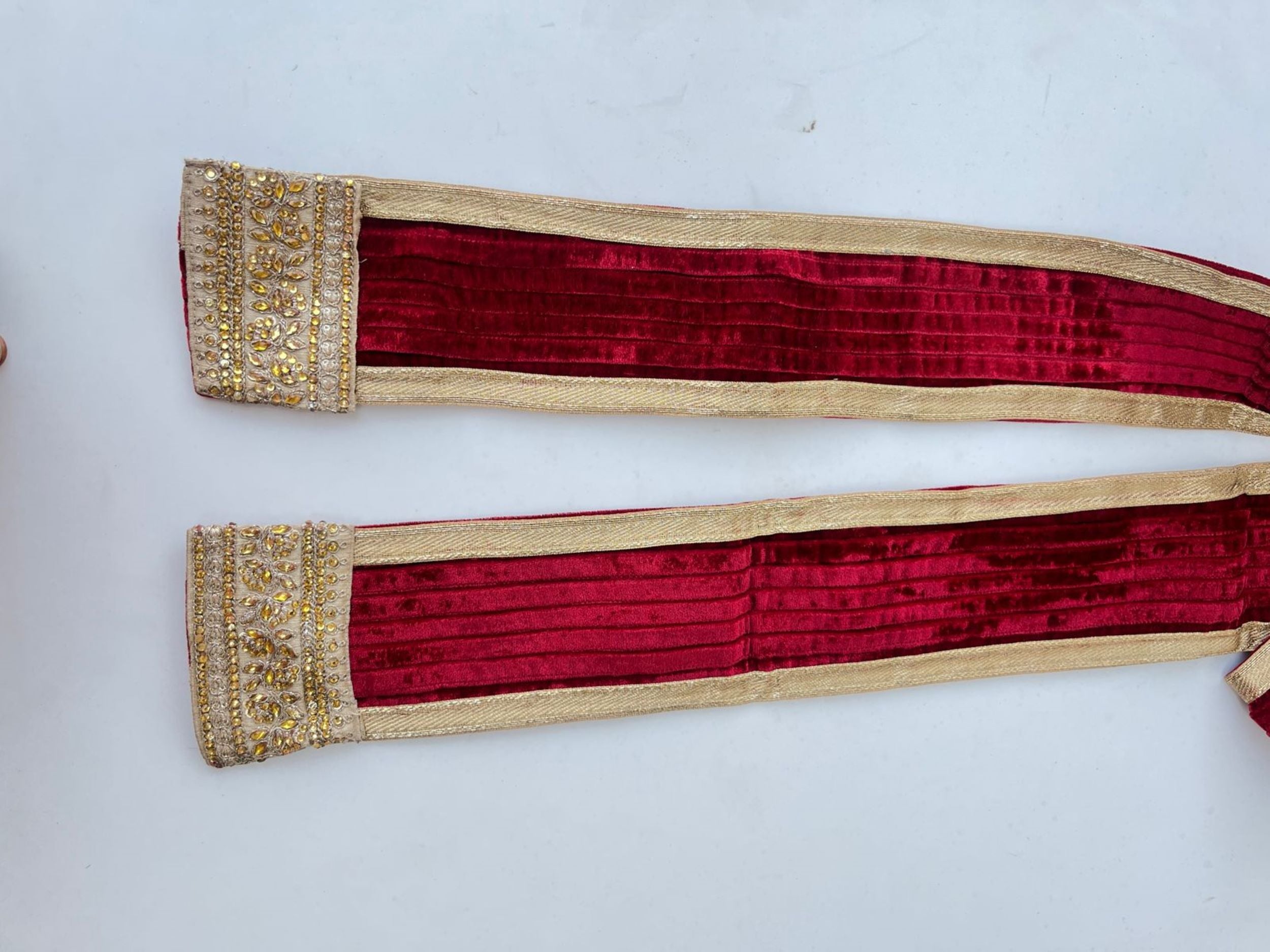 Red Golden Handwork Stole