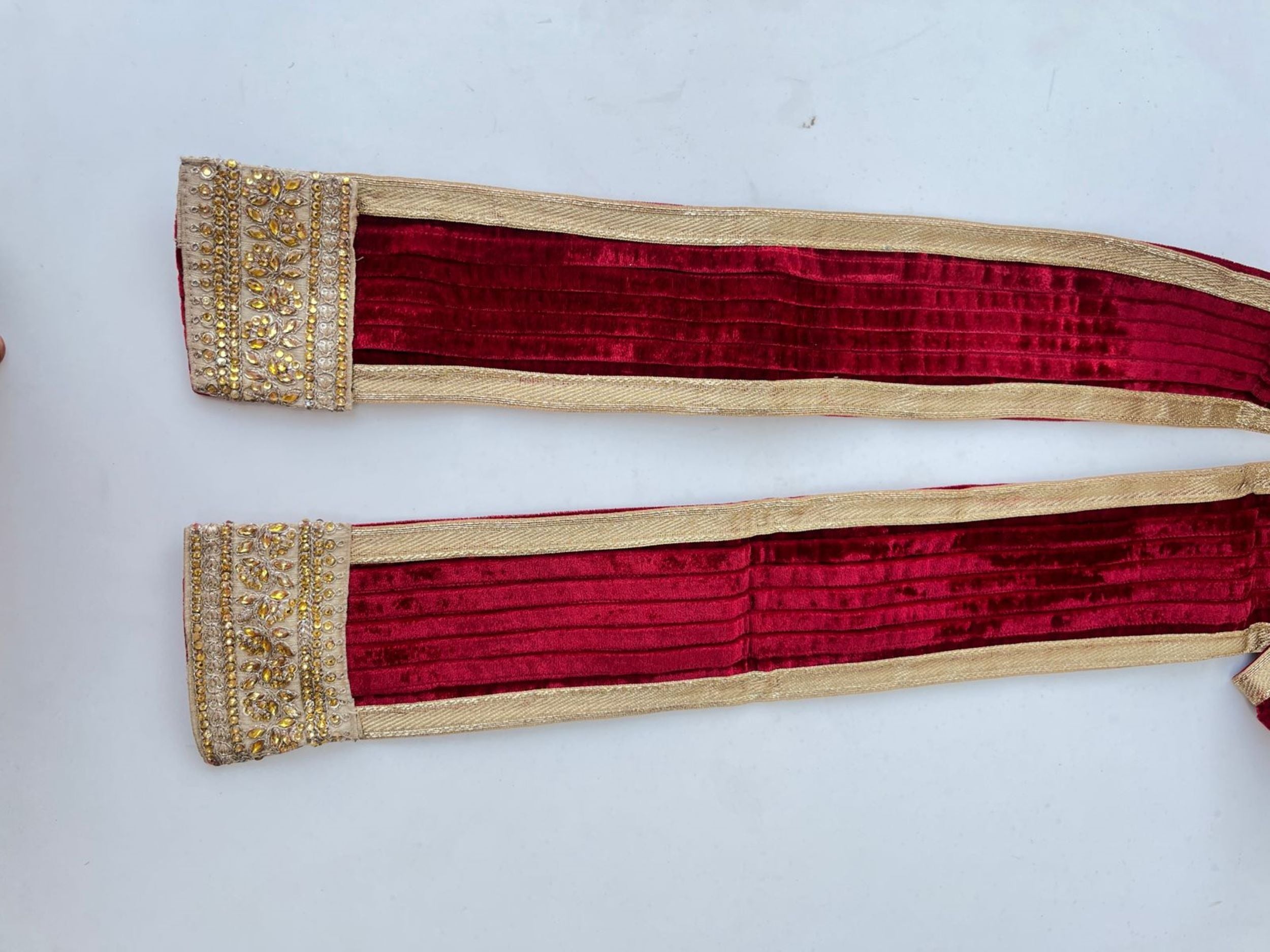 Red Golden Handwork Stole