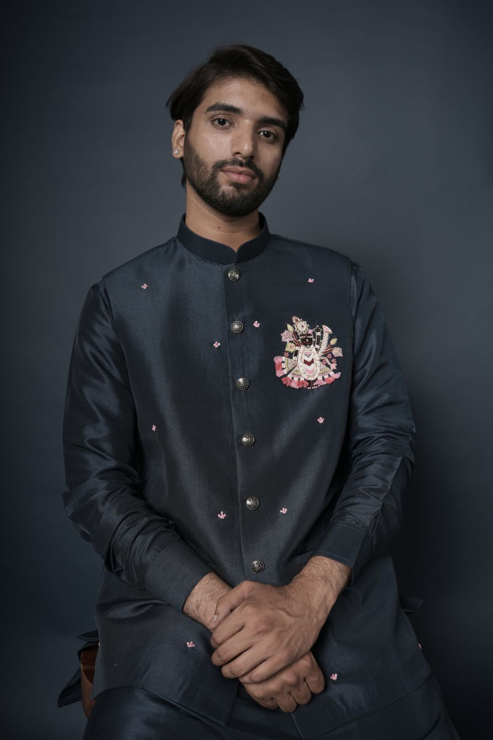 Handwork Nehru Jacket with kurta pyjama set For Men | Modi Jacket 3 piece set | Indian wedding wear outfits | waistcoat | kurta pant with jacket